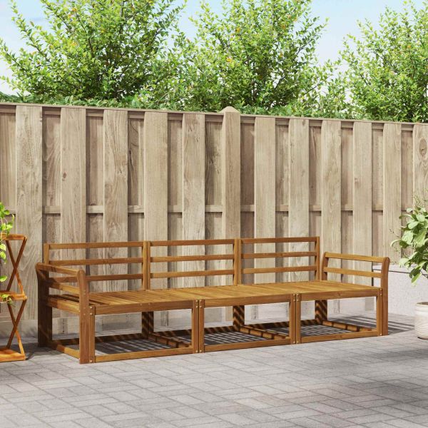 Комплект дивани за открито 3 pcs Естествен