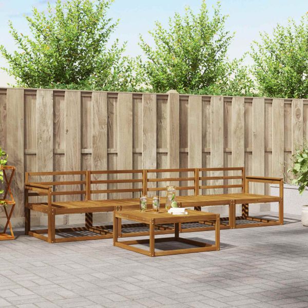 Комплект дивани за открито 5 pcs Естествен