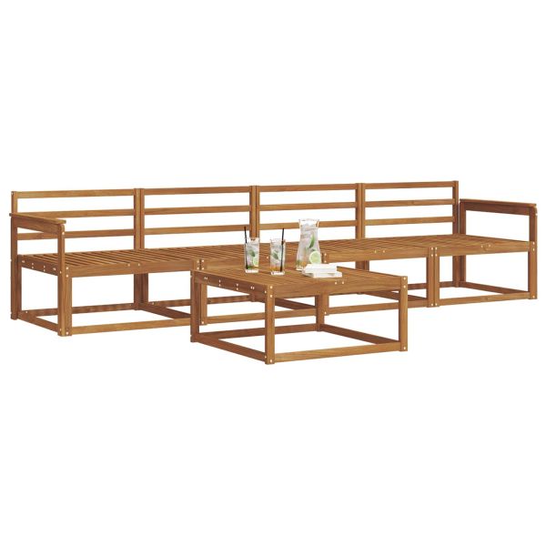 Комплект дивани за открито 5 pcs Естествен