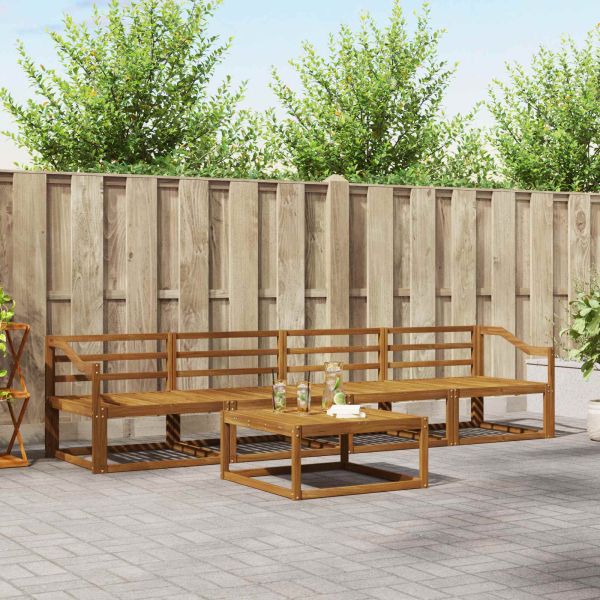 Комплект дивани за открито 5 pcs Естествен