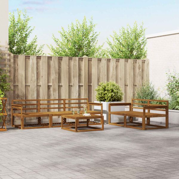 Комплект дивани за открито 6 pcs Естествен