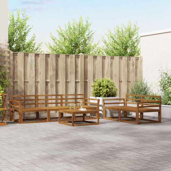 Комплект дивани за открито 6 pcs Естествен