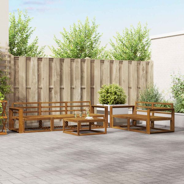 Комплект дивани за открито 6 pcs Естествен