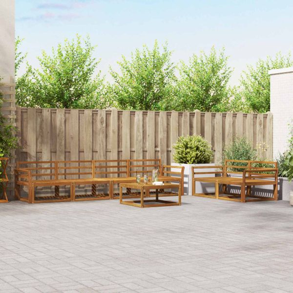 Комплект дивани за открито 7 pcs Естествен