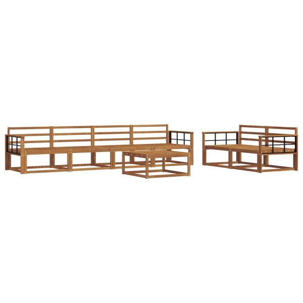 Комплект дивани за открито 7 pcs Естествен