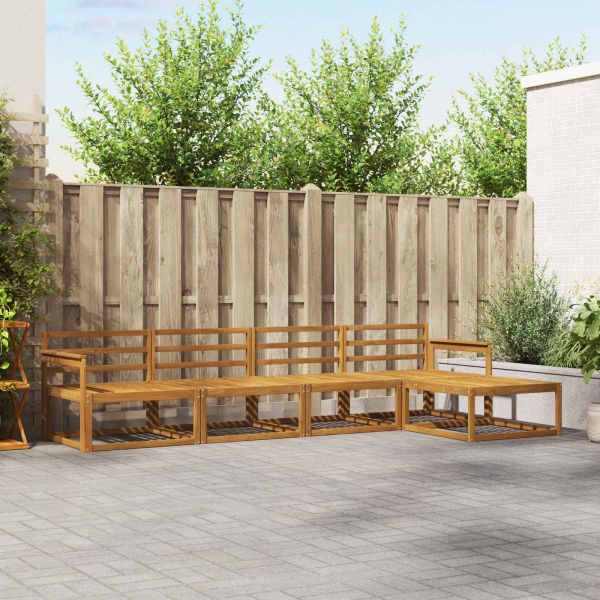 Комплект дивани за открито 5 pcs Естествен