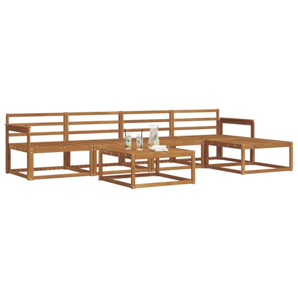 Комплект дивани за открито 6 pcs Естествен