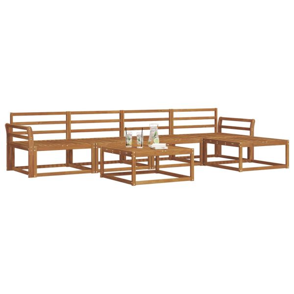 Комплект дивани за открито 6 pcs Естествен