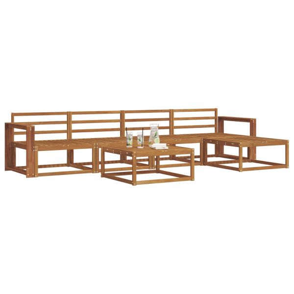 Комплект дивани за открито 6 pcs Естествен