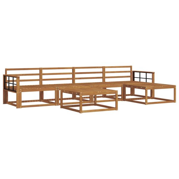 Комплект дивани за открито 6 pcs Естествен