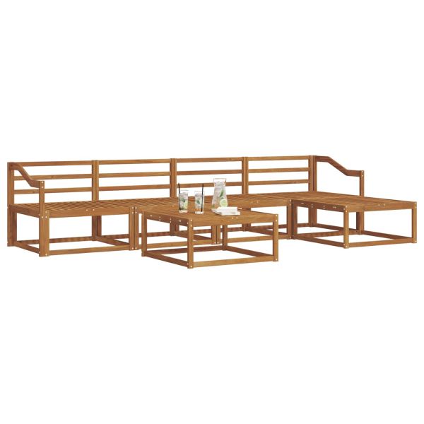 Комплект дивани за открито 6 pcs Естествен