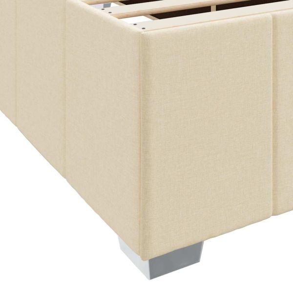 Рамка за легло с матрак Крем 100 x 200 cm текстил