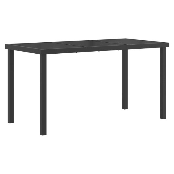 Комплект за външни мебели 5 pcs Черно и антрацит Textilene