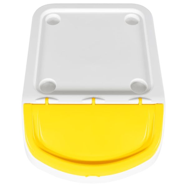 Стифиращи кошчета за отпадъци с капаци 3 бр бяло PP 78 л