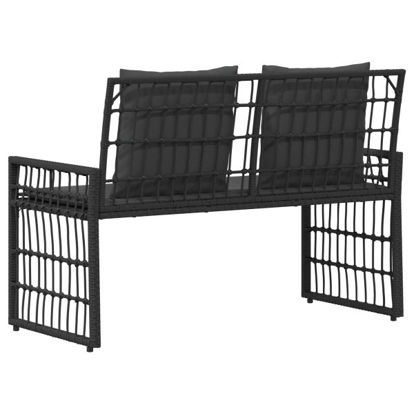 Външна пейка Едноцветен Черно и тъмно сиво 116 x 55 x 82 см