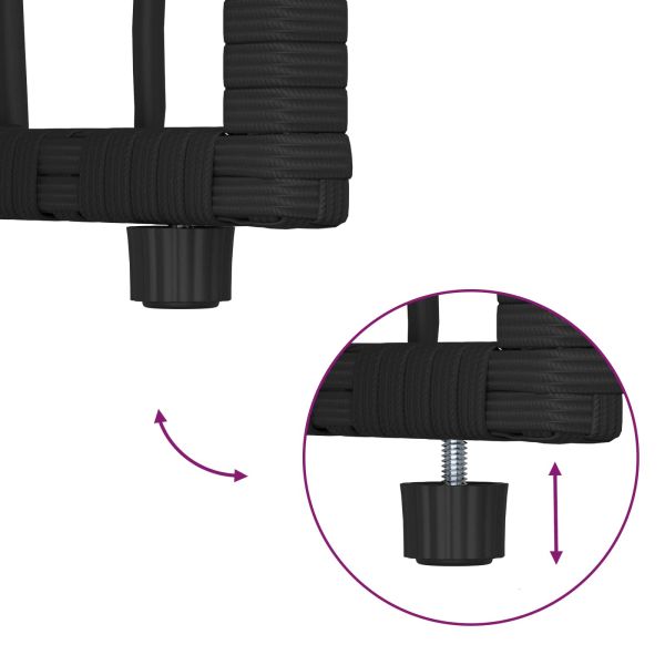 Външна пейка Едноцветен Черно и тъмно сиво 116 x 55 x 82 см