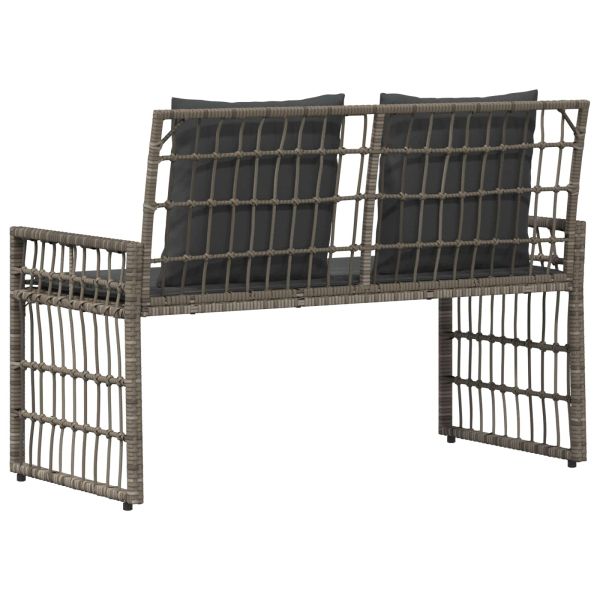 Външна пейка Едноцветен Сив и тъмен сив 116 x 55 x 82 см