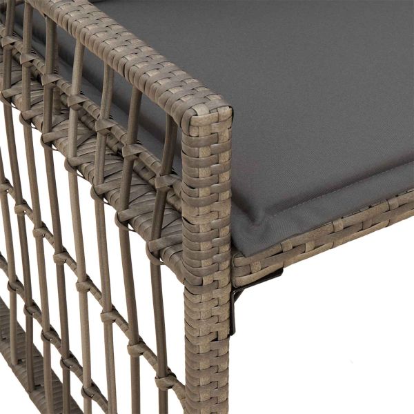 Външна пейка Едноцветен Сив и тъмен сив 116 x 55 x 82 см