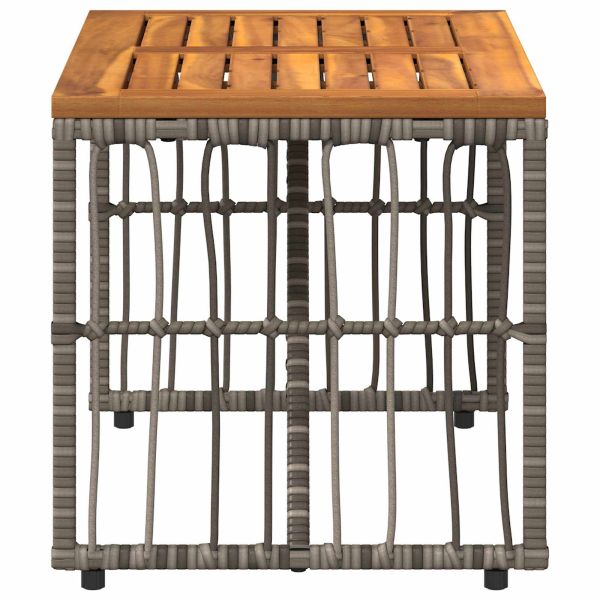 Маса за открито Сив 80 x 40 x 40 cm Стомана и полиратан