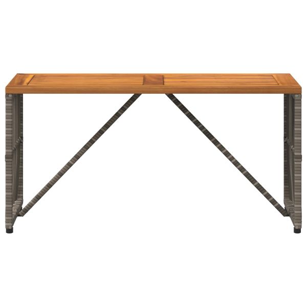 Маса за открито Сив 80 x 40 x 40 cm Стомана и полиратан