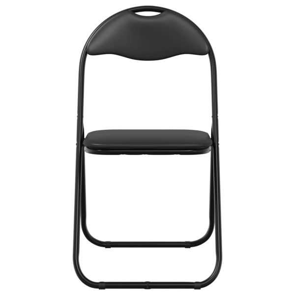 Сгъваем стол 2 pcs Черен 48 x 43,5 x 81 см Изкуствена