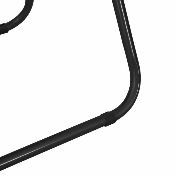 Сгъваем стол 2 pcs Черен 48 x 43,5 x 81 см Изкуствена