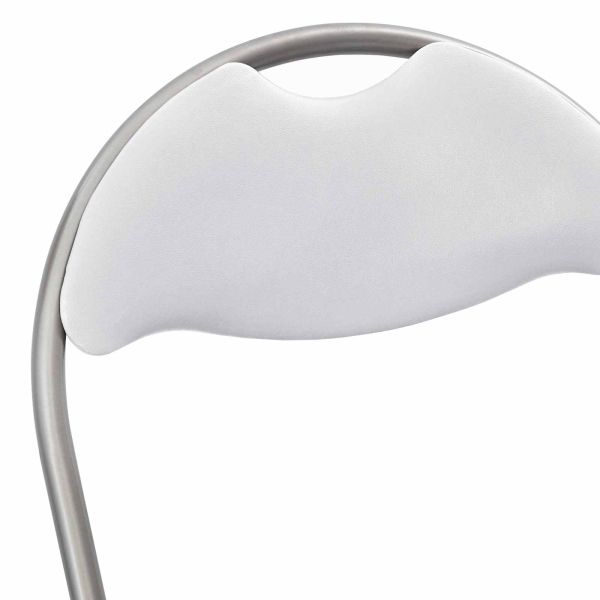 Сгъваем стол 8 pcs Бяло и сиво 48 x 43,5 x 81 см Изкуствена