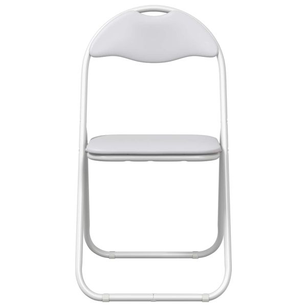 Сгъваем стол 8 pcs Бял 48 x 43,5 x 81 см Изкуствена