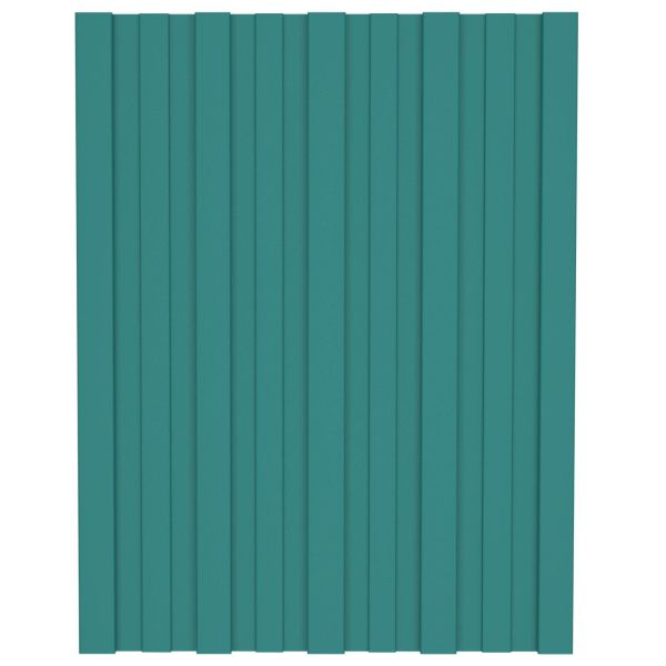 Покривен панел 36 pcs Зелено 60 x 45 cm Поцинкована стомана