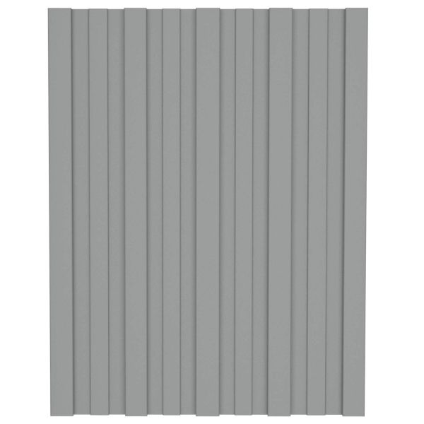 Покривен панел 36 pcs Сиво 60 x 45 cm Поцинкована стомана
