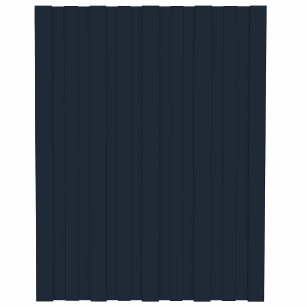 Покривен панел 12 pcs Антрацит 60 x 45 cm Поцинкована стомана