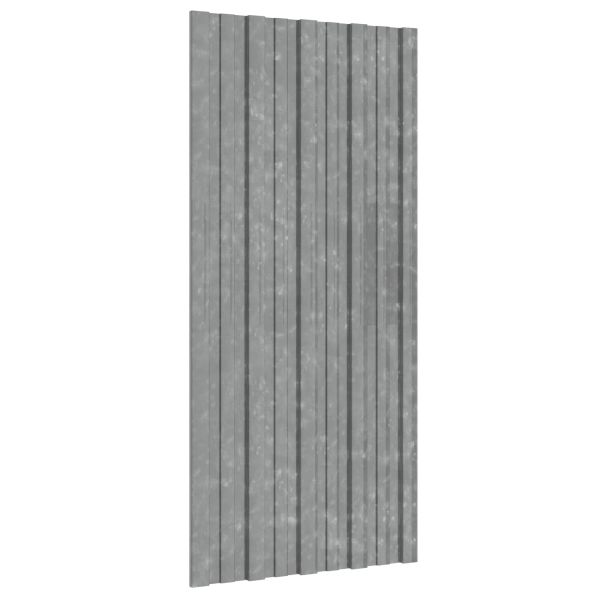 Покривен панел 12 pcs Сребристо 100 x 45 cm Поцинкована стомана