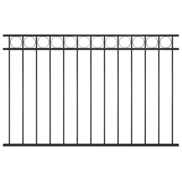 Ограден панел Assen стомана 1,7x1 м черен