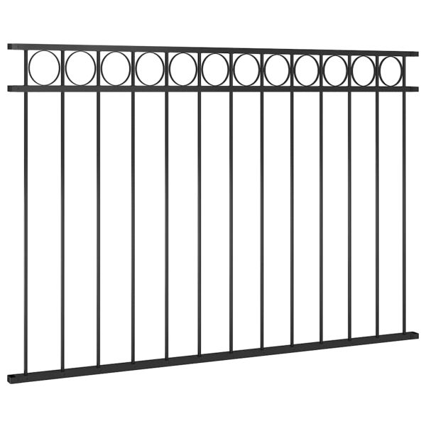 Ограден панел Assen стомана 1,7x1 м черен