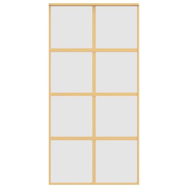 Плъзгаща се врата 102,5x205 см матирано ESG стъкло и алуминий