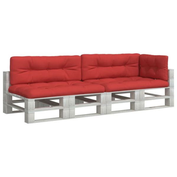 Палетни възглавници, 5 бр, червени, текстил