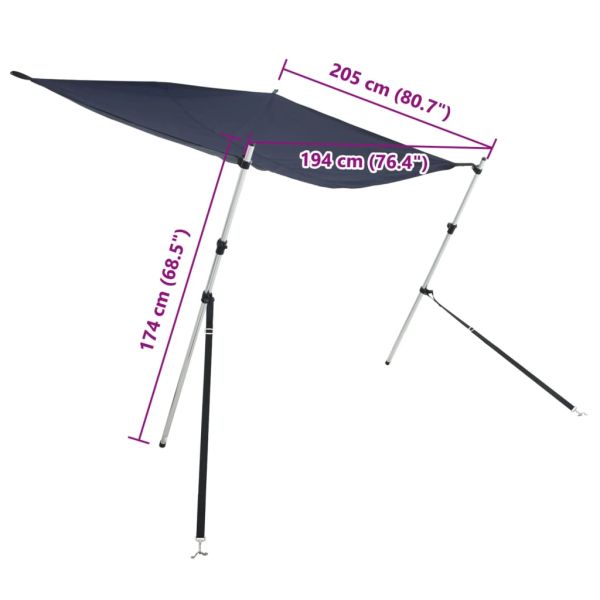 T-Top удължение за сенник нейви син 174x205x(115-194) см