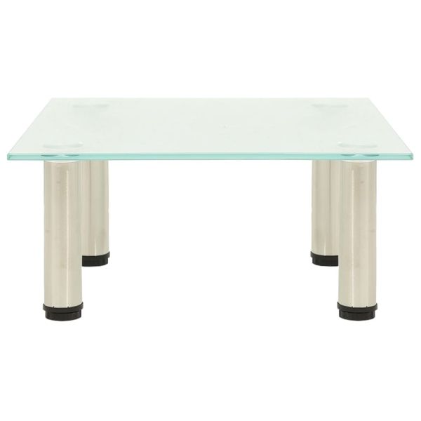 322759 TV Stand Frosted 40x35x17 cm Tempered Glass