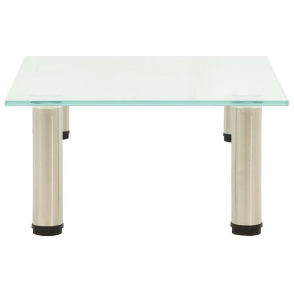 322759 TV Stand Frosted 40x35x17 cm Tempered Glass