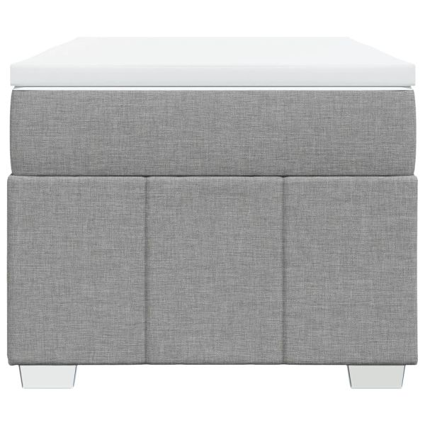 Боксспринг легло с матрак, светлосива, 90x190 см, плат