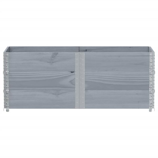 Палетни страници, сив, 3 бр, 150x50 см, борова дървесина масив