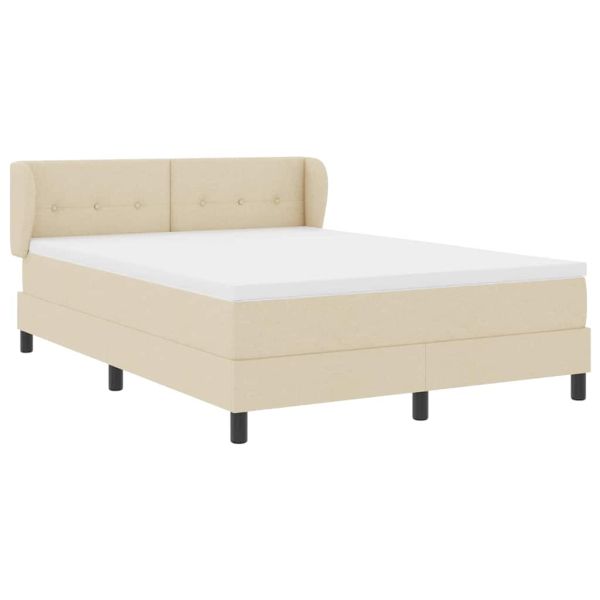 Легло с пружинирана основа с матрак Крем 160 x 200 cm текстил