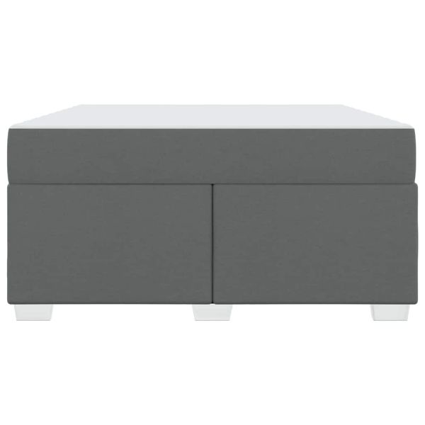 Рамка за легло с матрак Тъмен сив 160 x 200 cm текстил