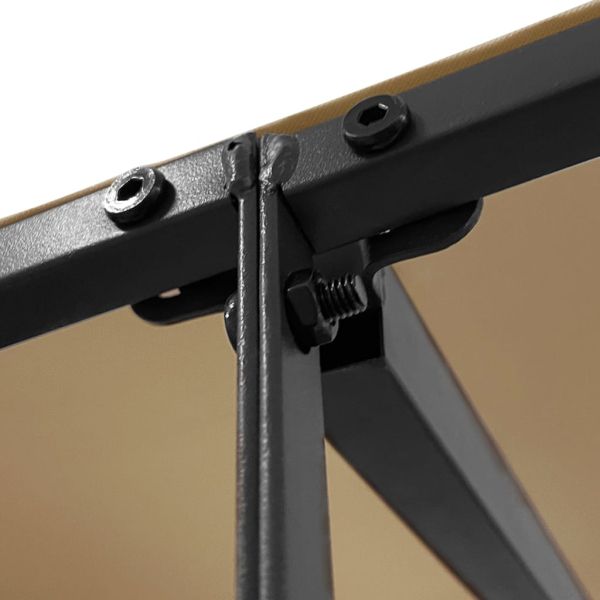 Навес таупе 2x2,3 м 180 г/м² плат и стомана