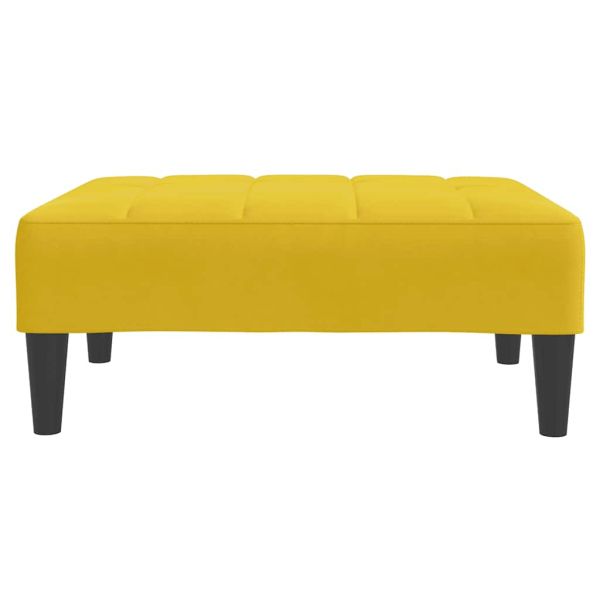 Табуретка, жълта, 77x55x31 см, кадифе