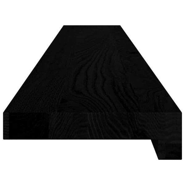 Прозоречни первази, 2 бр, тъмнокафяви, 120x15x2 см, дъб масив