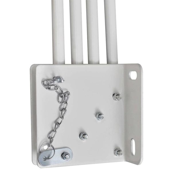 Сгъваема странична тента за балкон, кремава, 140x140 см