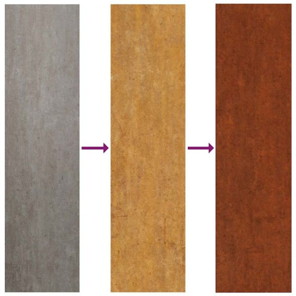 Кашпа, 80x40x80 см, кортенова стомана