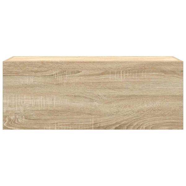 Стенен шкаф за баня, дъб сонома, 80x25x30 см, инженерно дърво