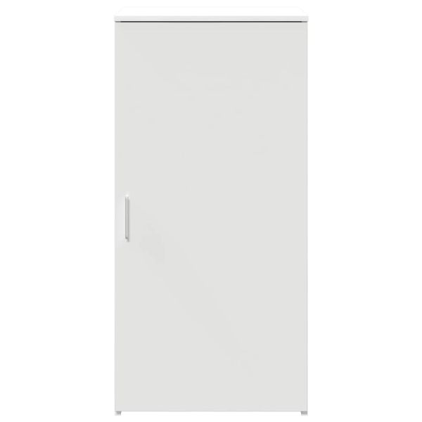 Шкаф за съхранение, бял, 50x45x103,5 cm, инженерно дърво